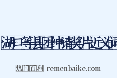 湖口等县团绅请奖片近义词是什么意思的图片